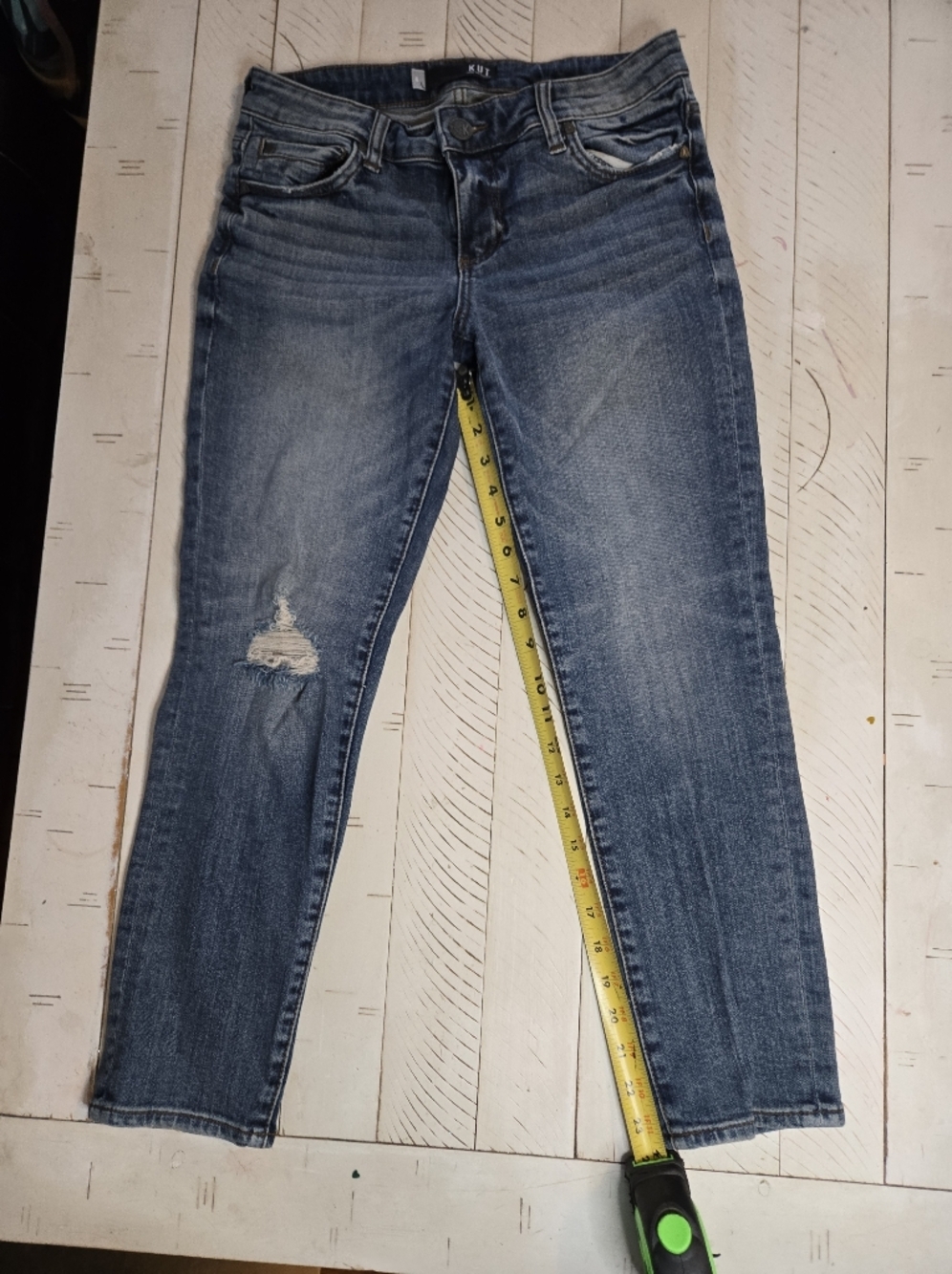 KUT from the Kloth Distressed Skinny Jeans Women Size 4 Medium Wash